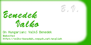 benedek valko business card