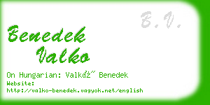 benedek valko business card